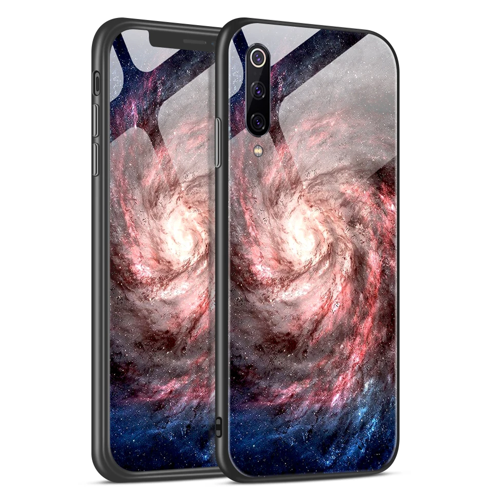 W367 Для Xiao mi 9/9 SE Модный чехол из закаленного стекла ТПУ для задней защиты Xiaomi mi 9se Роскошные противоударные мягкие чехлы для телефонов - Цвет: W367
