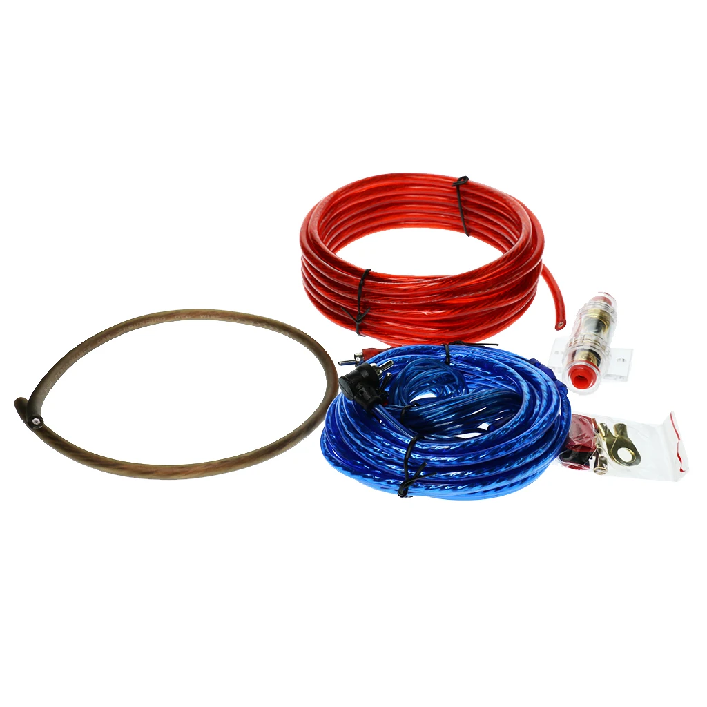 4pcs High Quality Car Audio Subwoofer Amplifier Installation AMP Wire Kit