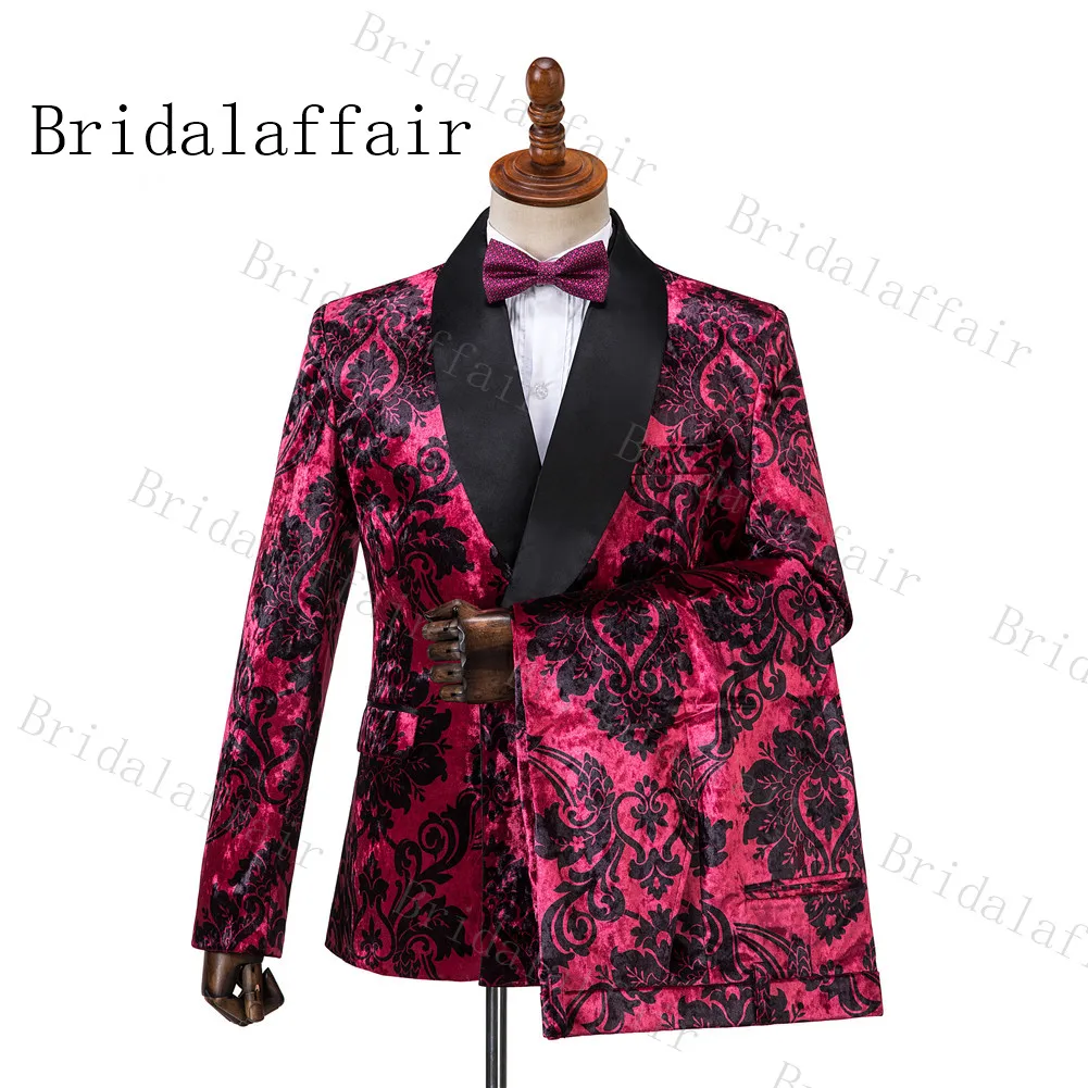 Мужские Бархатные костюмы Bridalaffair вечерние жениха из 3 предметов для торжеств и