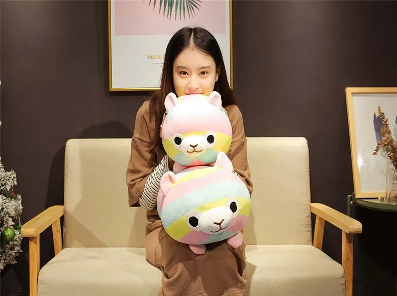 1 шт. 35-45 см Kawaii Радуга Альпака плюшевые овцы игрушка японский мягкий плюш Alpacasso детские плюшевые мягкие животные ребенок подарок на день рождения