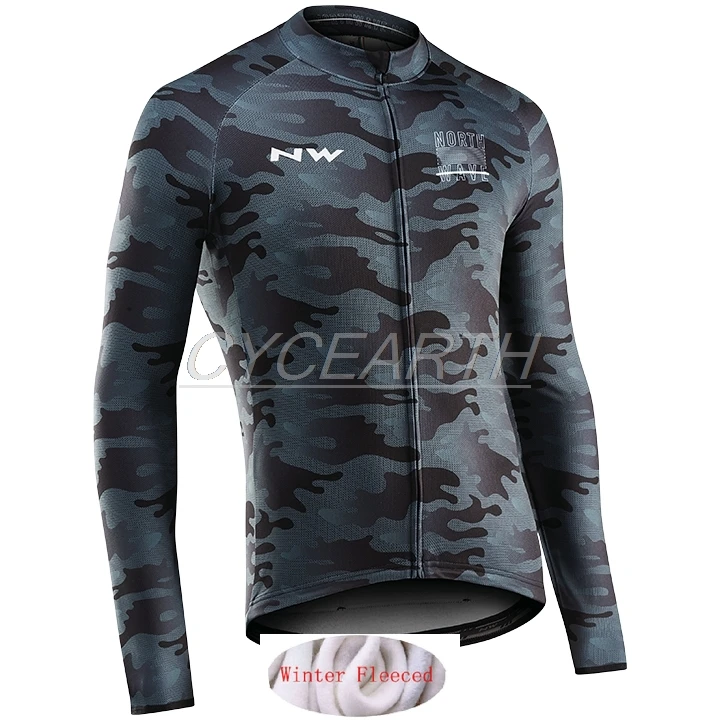 winter jersey Новинка, Northwave, Зимняя Теплая Флисовая одежда для велоспорта, NW Warning, Мужской трикотажный костюм, куртка для езды на велосипеде, MTB, одежда, комбинезон, комплект - Цвет: winter jersey