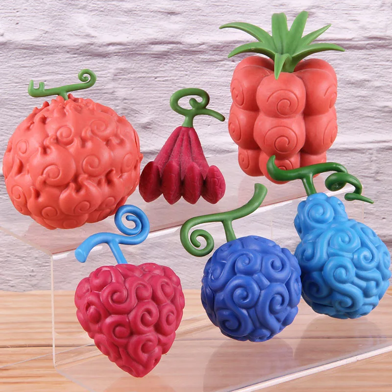 Devil Fruit Shock Chop-Chop Human-Human Flame Ope-Ope Gum-Gum Fruit one piece ПВХ Коллекционная модель игрушки Аниме Фигурки 6 шт