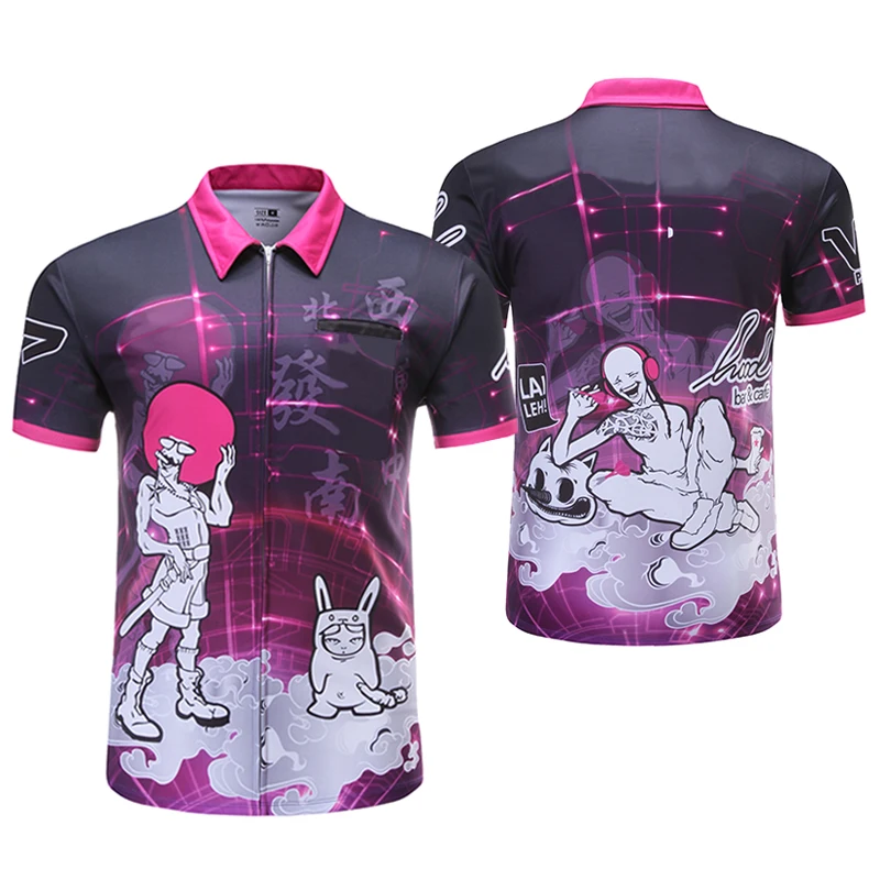 CREATIVE FEATURES CUSTOM DARTS MEN'S TRAINING COMPETITION PROFESSIONAL TEAM UNIFORM BREATHABLE SPORTS T-SHIRT