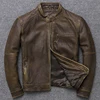 100% Genuine Leather Jacket Men Clothes 2022 Autumn winter Real Fit Cow Leather Jackets Plus Size 4XL Coat Jaqueta De Couro 094B ► Photo 2/6