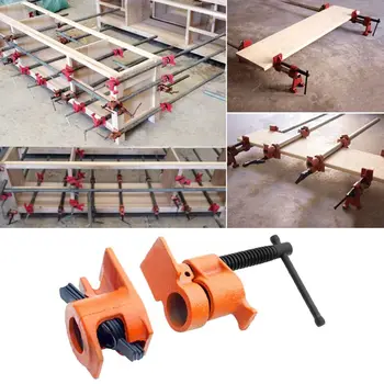 

3/4 Inch Heavy Duty Pipe Clamp for Woodworking Wood Gluing Pipe Clamp Steel Cast Iron Pipe Clamp Fixture Carpenter Hand Tool