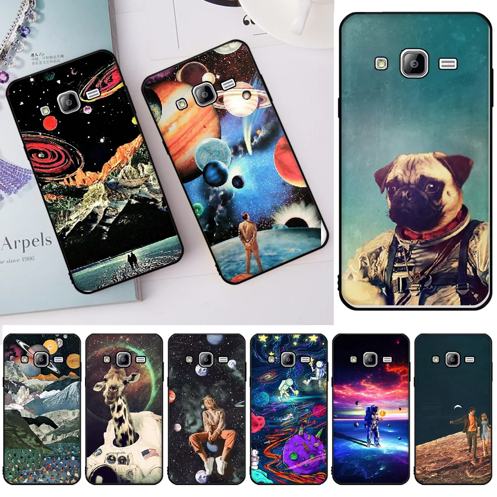 Чехол для телефона BaweiTE Trippy Art эстетическое пространство Астронавт Samsung J2 Prime Pro J4