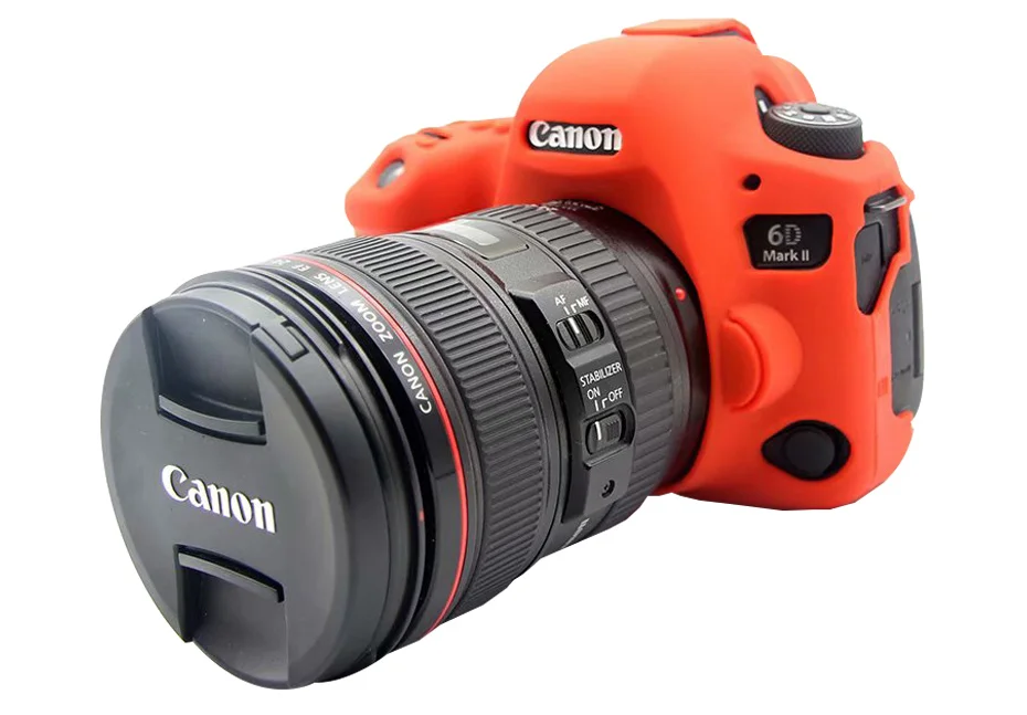 TENENELE сумки для камеры для Canon EOS 6D2 мягкий силиконовый резиновый защитный чехол для корпуса для Canon 6D Mark II 2 открывающийся аккумулятор