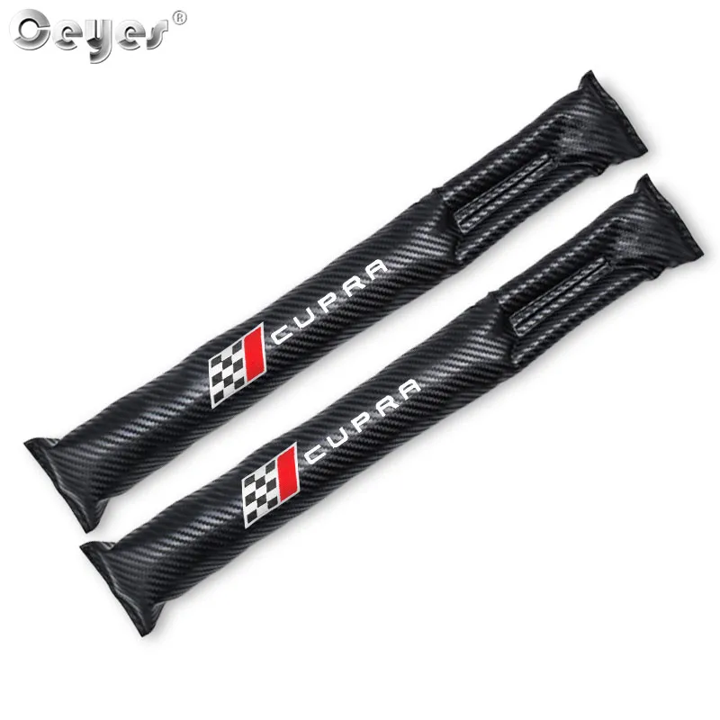 For Cupra 2pcs Ceyes, 2 шт., аксессуары для стайлинга автомобилей, герметичные наклейки, герметичные полоски для сиденья, для сиденья, Cupra FR+ Leon Ibiza Altea, ремень для гонок - Цвет: For Cupra 2pcs