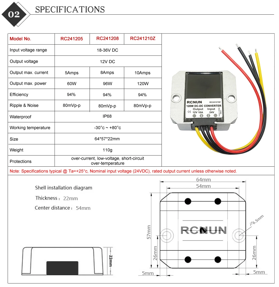 Specifications 64