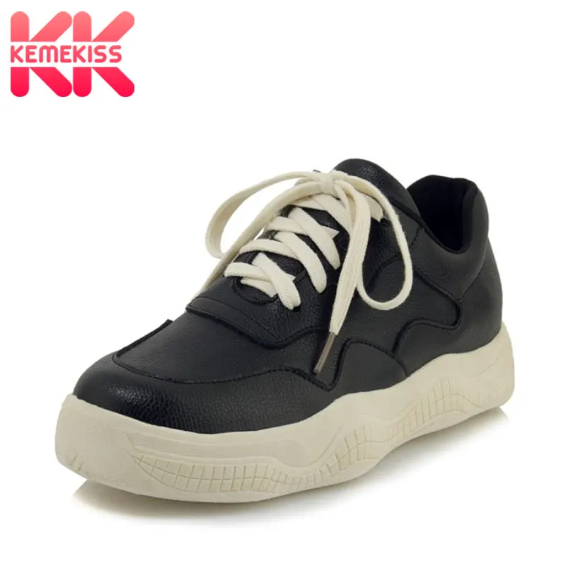 

KemeKiss Plus Size 29-46 Women Vulcanized Shoes Cushion Sneaker For Women Casual Lacing Keep Fit Outdoor Fitness Flats Footwear