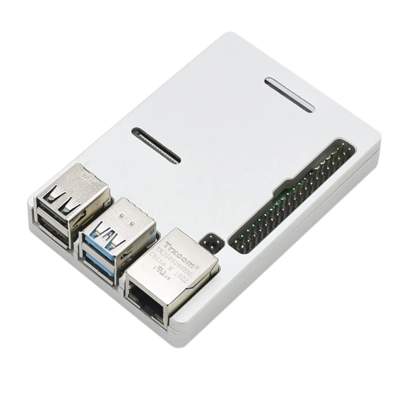Sliver Для Raspberry Pi 4 Модель B алюминиевый сплав чехол металлический с ЧПУ охлаждающий Ультратонкий корпус теплоотвод для Raspberry Pi 4B только - Цвет: Sliver