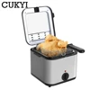 CUKYI Household/Commercial Electric Fryer 2.5L Frying Machine French Fries Maker Deep Oven Fried Chicken Grill BBQ Tool 110/220V 2