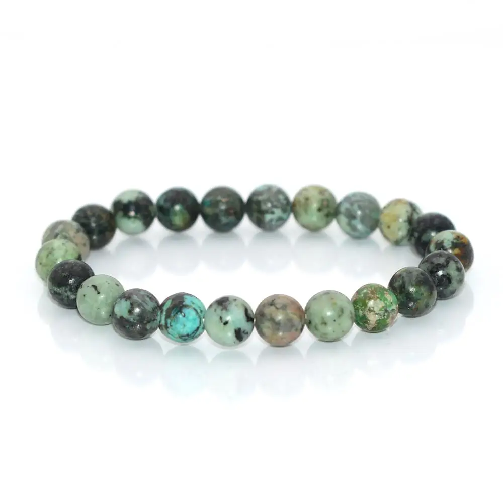 Натуральный камень 8 мм Африканский браслет из бусин|Плетеные браслеты| |