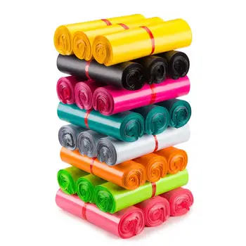 

100Pcs/roll Colorful Storage Bags Courier Bags Envelope Mailer Postal Shipping Mailing Bags Self-seal Adhesive Plastic Pouches
