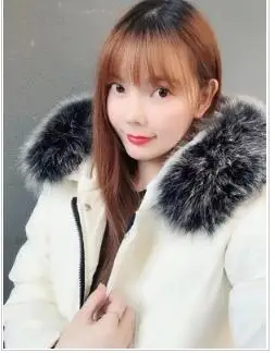 Kpop женская одежда Новое корейское Женское пальто модная короткая пуховая хлопковая одежда большой меховой толстый теплый зимний жакет для женщин