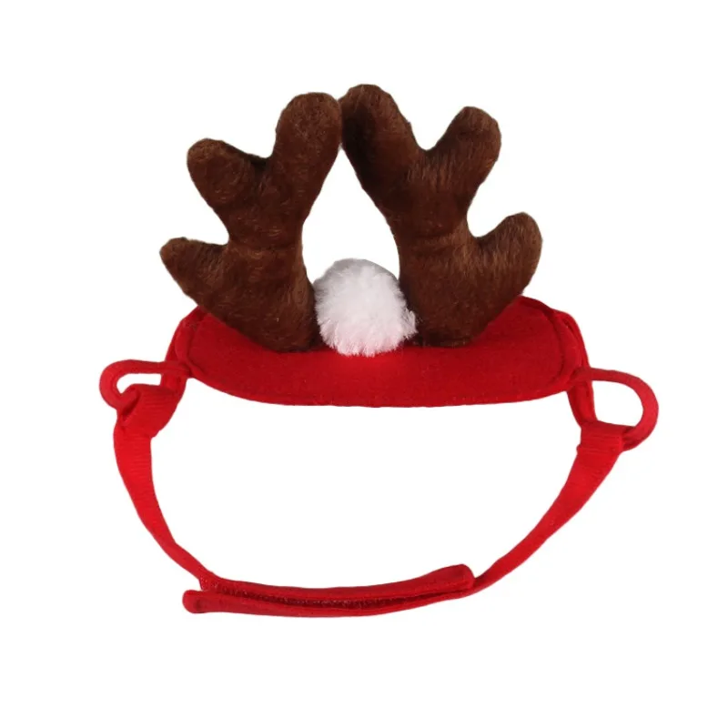 Hat one size Одежда для домашних животных плащи для собак кошки шапки с оленьими рогами год Рождество костюмы для кошек товары для домашних животных Щенок для собак - Цвет: Hat one size