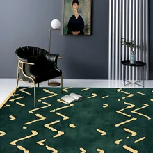 Индивидуальный Американский Роскошный зеленый золотой абстрактный пульсационный прикроватный коврик для спальни большой пол коврик для гостиной Кристальный бархатистый коврик