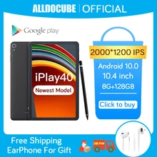 ALLDOCUBE iPlay40 10.4 inch 2K FHD 2000*1200 8GB RAM 128GB ROM Android 10 T618 CPU LTE phonecall 5G WiFi iPlay 40