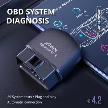 

New Arrival XTOOL AD10 OBD2 Diagnostic Scanner Tool ELM 327 mini OBD2 EOBD Code Read With HUD Engine 4 system for Android