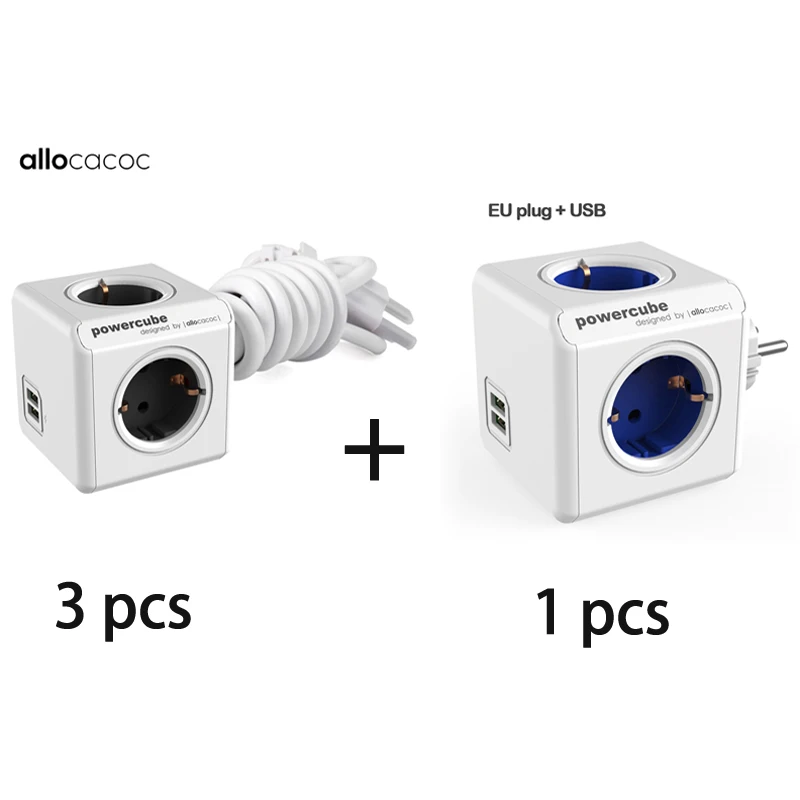 

Allocacoc Powercube Power Strip multi Socket 1.5M Extension Cable