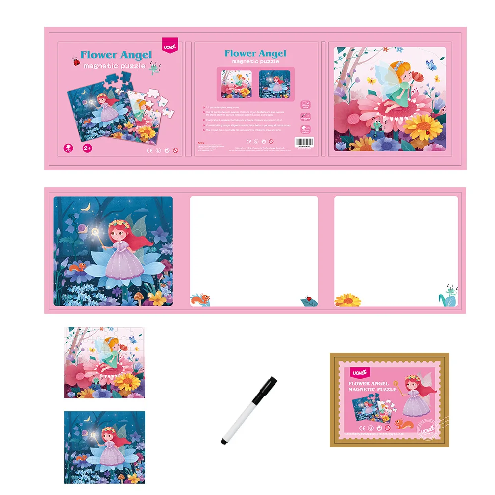 72 шт. пазл Цветок Ангел Магнитный Детские пазлы детские дошкольные развивающие