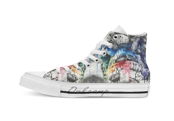 

howl's moving castle breathable Casual High Top lace-up Canvas shoes sneakers Drop shipping