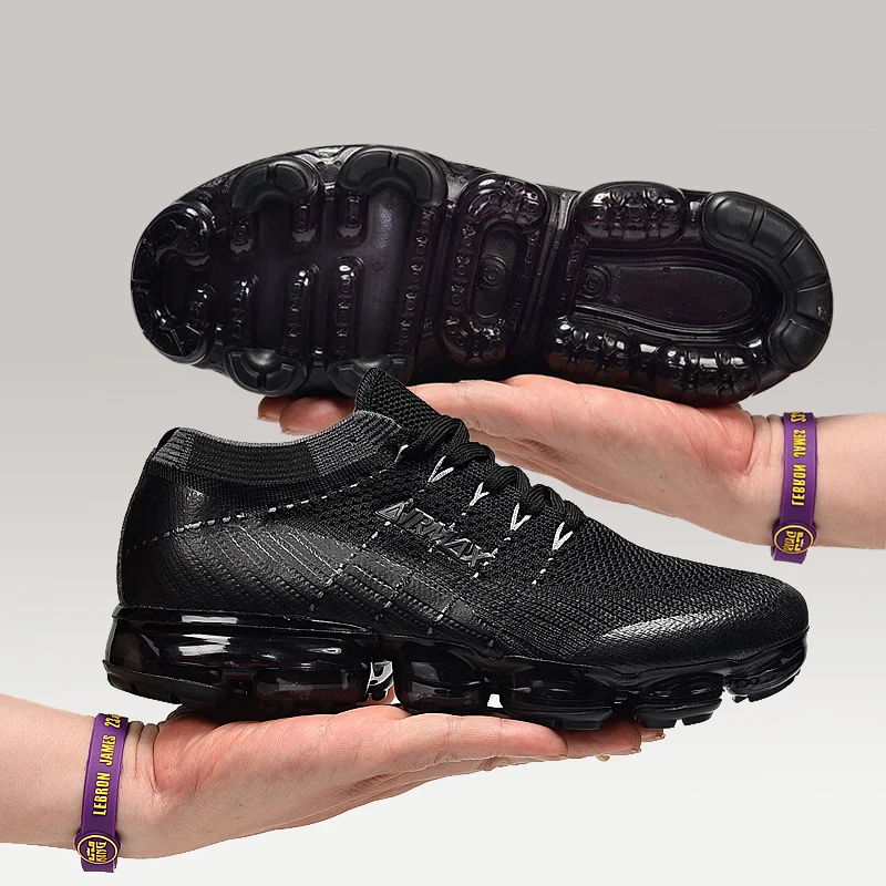 Мужская и женская обувь для бега Vapormax_ 2,0 оригинальные дышащие кроссовки с воздушной подушкой для занятий спортом на открытом воздухе трикотажные сетчатые кроссовки