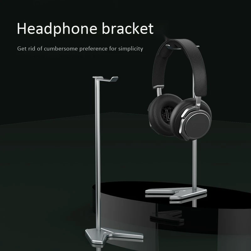 BONERUY Aluminum Alloy Headphone Hanger Stand Universal Headset Bracket Display Holder Supporting Bar Steady Base