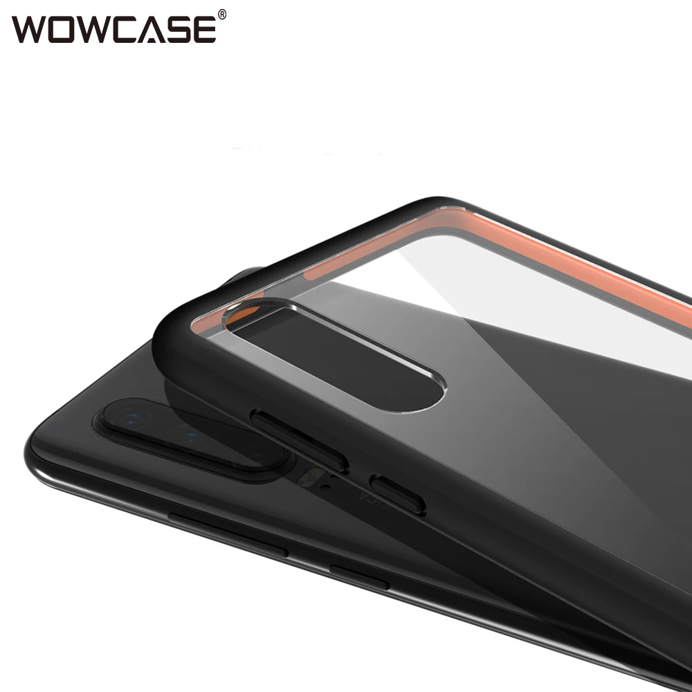 Роскошный Жесткий акриловый чехол для телефона huawei P30 Pro ударопрочный прозрачная
