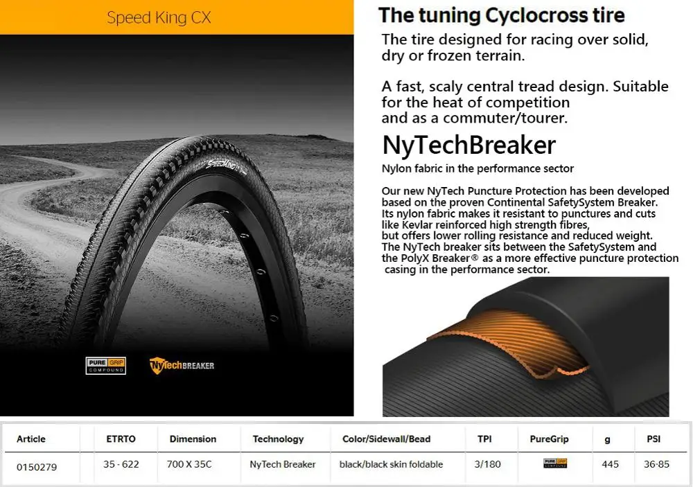 Continental Speed King CX 700x35C Ban 