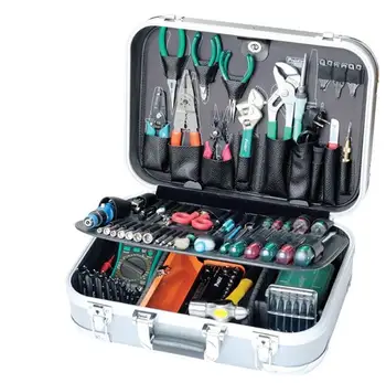

Pro'skit 1PK-2009B-1 99-piece electrician repair tool ABS multifunctional household combination toolbox with lock