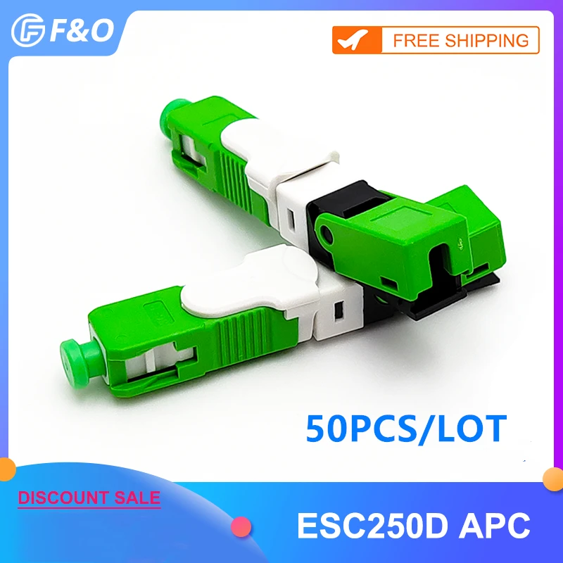 

UNIKIT Wholesales FTTH ESC250D APC Single-Mode Fiber Optic SC APC Quick Fast Field Assembly Connector For Drop Cable