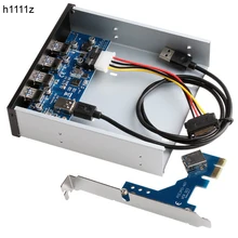 4 порта USB 3,0 Передняя панель разветвители концентратор USB 3,0 PCI Express карта pci-e адаптер 5,2" Передняя панель расширительный отсек для ПК компьютера