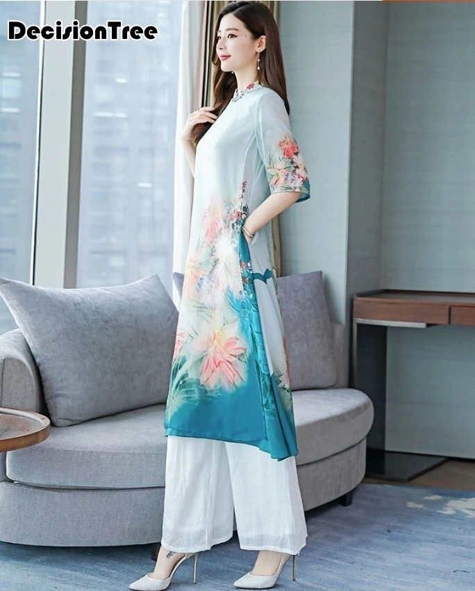 ao dai женское японское хлопковое aodai yukata высококачественное вьетнамское женское платье чонсам