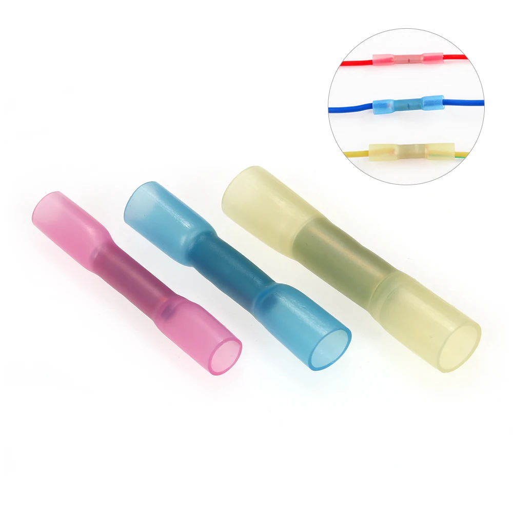 

300pcs/Set Heat Shrink Butt Connectors Crimp Terminals Insulated Electrical Wire Cable Connectors 3 Sizes