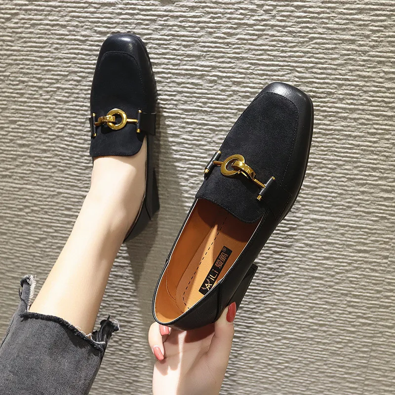 

New Wild Flat Shoes Women's Shoes A Pedal Lazy Shoes Soft Bottom Pregnant Women Shoes Peas Shoes Autumn Shoes