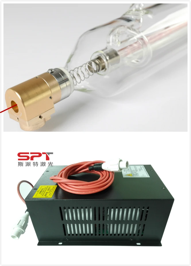 SPT TR90-90 Вт CO2 лазерная трубка 10000 часов срок службы+ 90 Вт источник питания