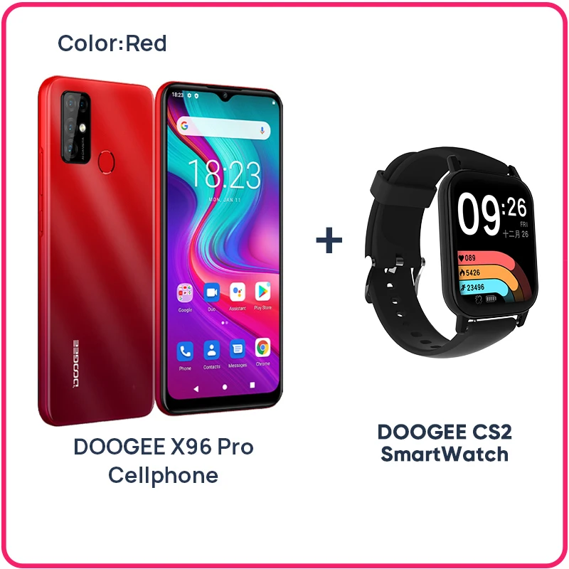 DOOGEE X96 Pro Cellphones 4GB RAM 64GB ROM Octa Core 13MP Quad Camera Smartphones Celular Mobile Phone Android 11 5400mAh cell phone ratings android Android Phones