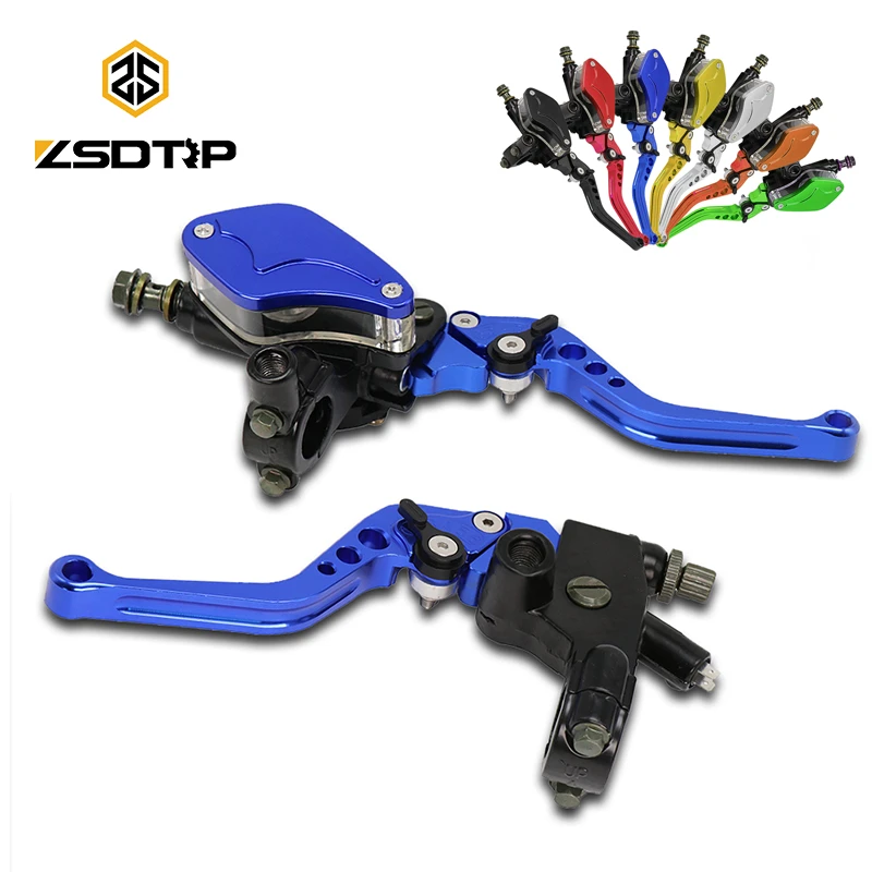 Zsdtrp 7/8" Universal Motorcycle Brake Handles Handlebars Hydraulic