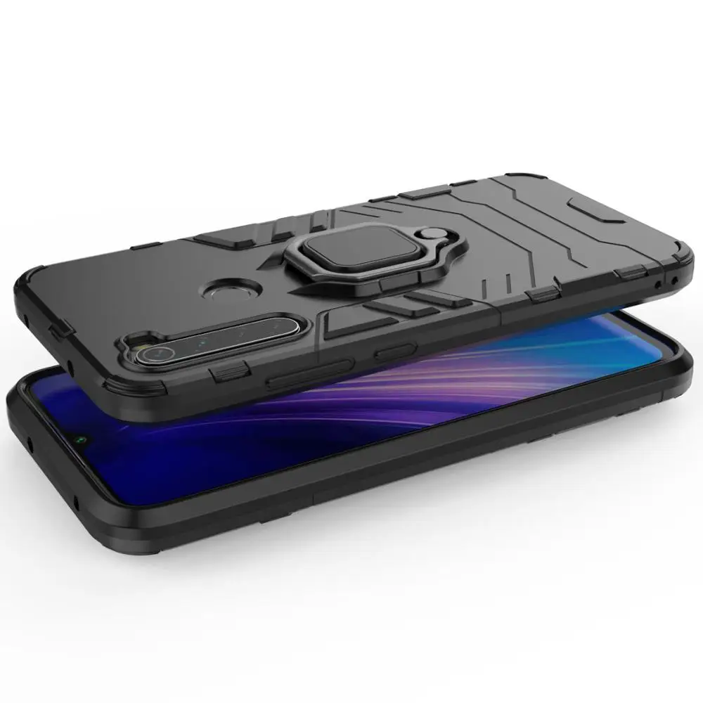 Чехол для Xiaomi Redmi Note 8, автомобильный магнитный держатель для кольца, Гибридный Силиконовый чехол, Прочный чехол для телефона Redmi Note 8 6,3 дюйма