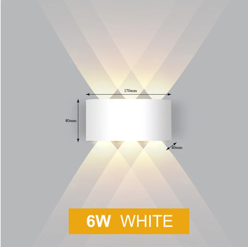 gold wall lights Led Wall Lamp Aluminum Outdoor IP65 Waterproof Up Down Wall Light For Home Stair Bedroom Bedside Bathroom Corridor Lighting wall lights for bedroom