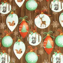 Наполовину ярдовая однотонная хлопковая ткань с рождественским мультяшным животным принтом, ручная работа, сделай сам, одежда, платье, ткань, хлопок, CR-204