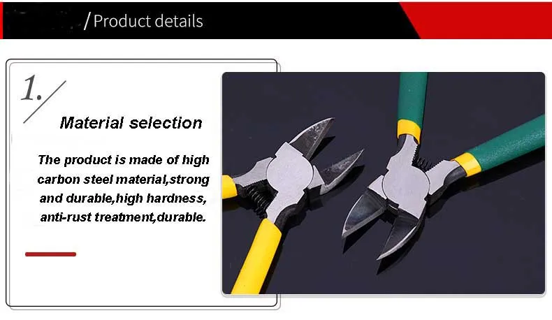 Hand Tools Practical Electrical Wire Cable Cutters Cutting Side Snips Flush Pliers Mini Pliers