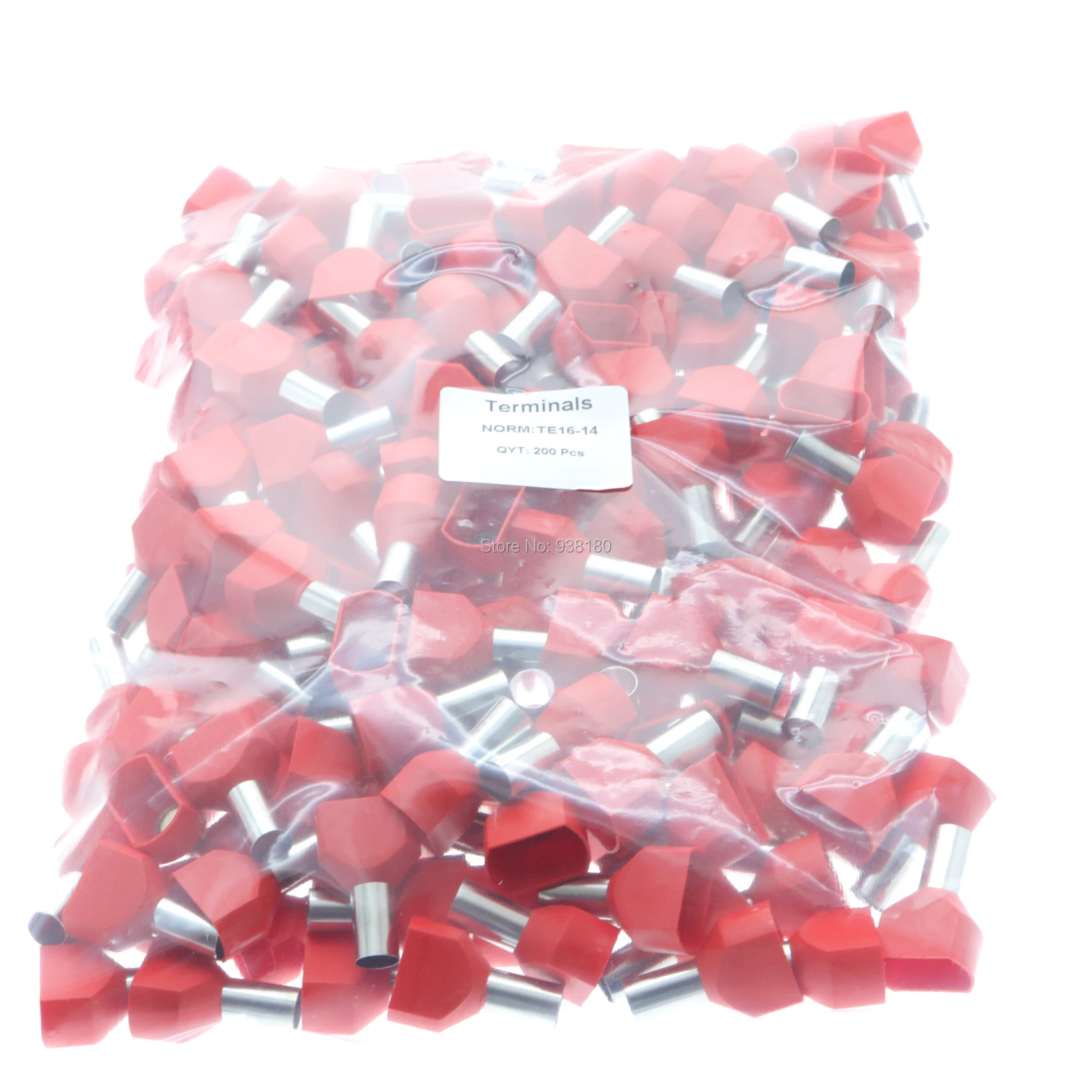 TE16 14 200pcs Wire Ferrules End Sleeve Double Cord End Terminal Copper