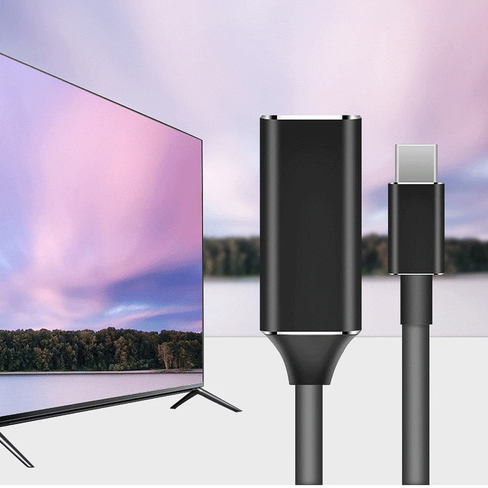 USB C к HDMI адаптер 4K 30 Гц Тип C к HDMI кабель конвертер «Папа-мама» для MacBook ПК Компьютер ТВ USB C к HDMI адаптер