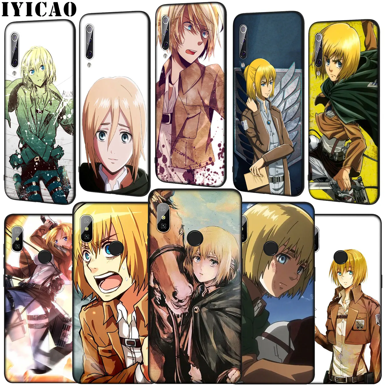 Мягкий чехол для телефона IYICAO Attack on Titan Anime Armin Arlart Xiaomi Mi 10 9 9T A3 Pro CC9 CC9E 8 SE A2 Lite A1 6