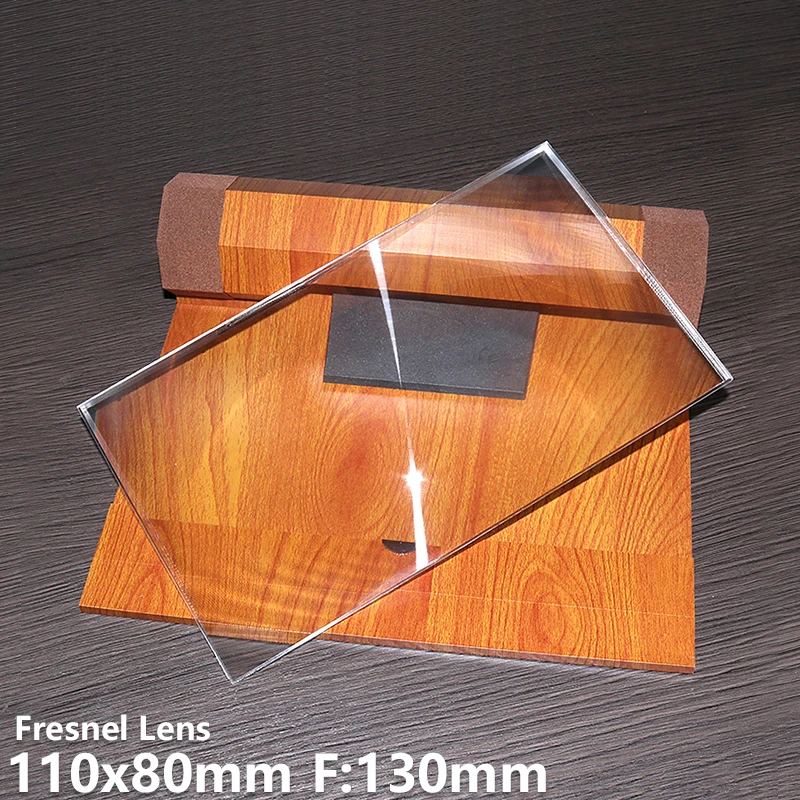 

Fresnel lens 110x80mm F130mm 5.6" spotlight amplify for LED light DIY projector Solar energy Customizable