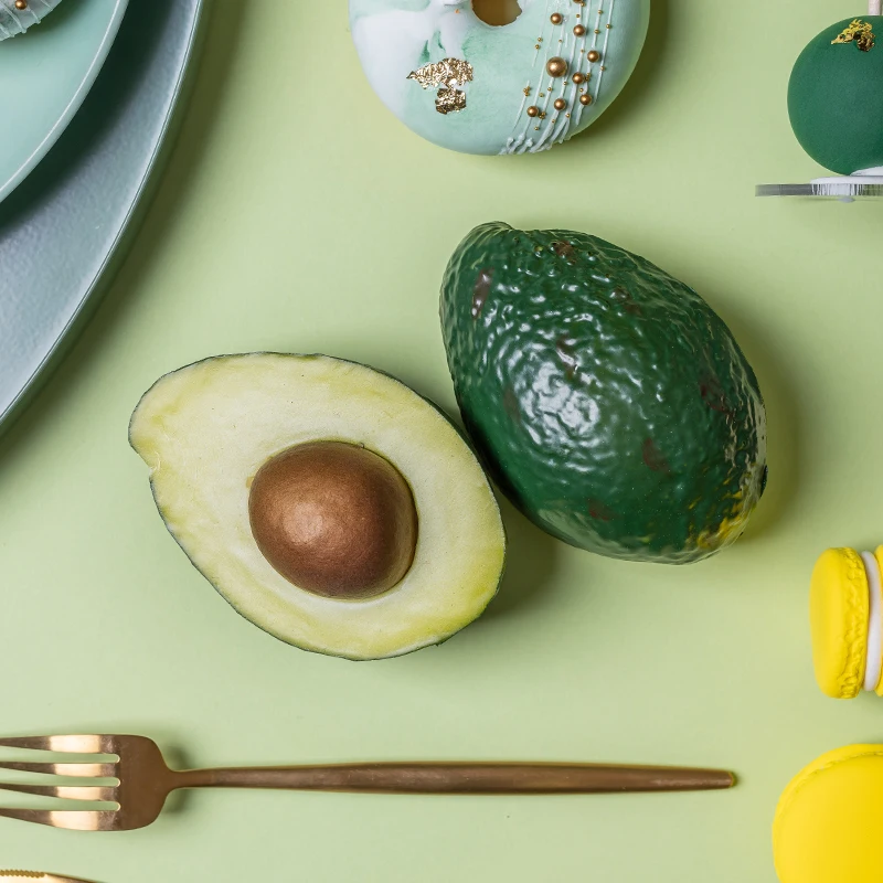 Artificial Avocado Half Fake Fruit Home Party Festival Photography Props | Дом и сад