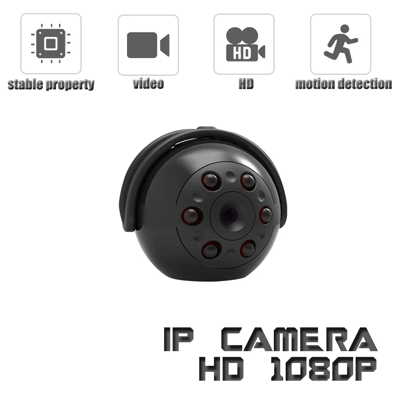 

HD Mini 1080P IP Camera Infrared Night Vision Surveillance Camera 12 Megapixel Outdoor Home Motion Detection Ball Camera SQ9