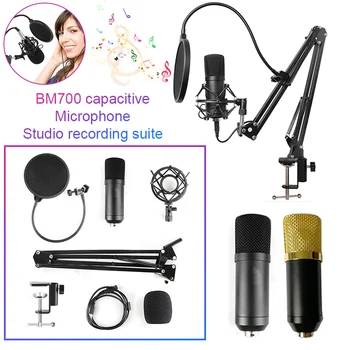 

Condenser Microphone Kit Studio Boom Suspension For Computer Audio Voice Recording Studio Mic with Microphone Adjustable Stand